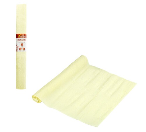 Бумага гофрированная/креповая, 110 г/м2, 50х250 см, лимонная, в рулоне, ОСТРОВ СОКРОВИЩ, 112541