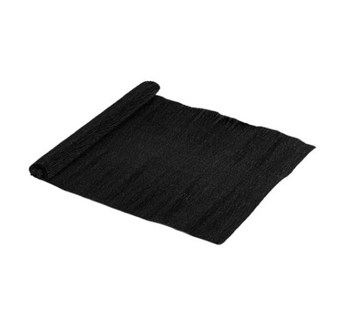 Бумага гофрированная/креповая, 110 г/м2, 50х250 см, черная, в рулоне, ОСТРОВ СОКРОВИЩ, 112543