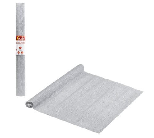 Бумага гофрированная/креповая, 110 г/м2, 50х250 см, СЕРЕБРЯНАЯ, ОСТРОВ СОКРОВИЩ, 112552