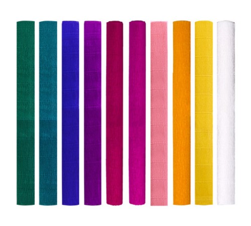 Бумага гофрированная/креповая, 110 г/м2, 50х250 см, НАБОР 10 рулонов, интенсив, ОСТРОВ СОКРОВИЩ, 112555