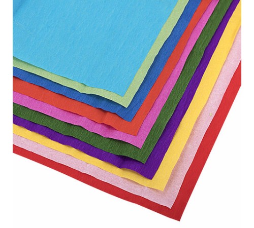 Бумага гофрированная/креповая, 32 г/м2, 50х250 см, НАБОР 10 рулонов, яркие цвета, BRAUBERG, 112556