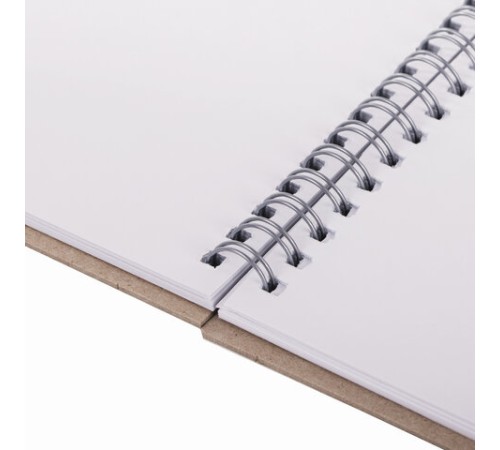 Скетчбук, акварельная бумага 200 г/м2, 195х195 мм, 20 л., гребень, твердая обложка, BRAUBERG ART, 112979