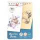 Скетчбук, белая бумага 120 г/м2 + крафт 80 г/м2 142х212 мм, 60 + 20 л., гребень, BRAUBERG ART DEBUT, 112981