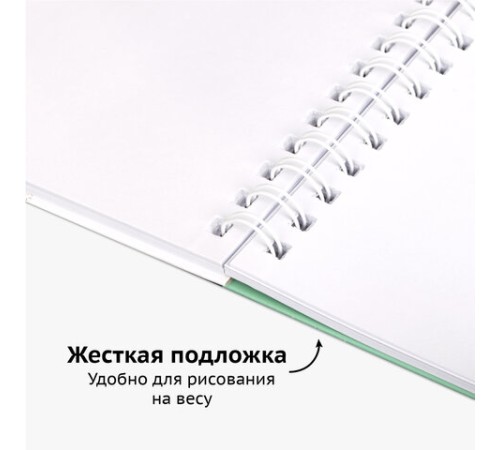 Скетчбук белая бумага 100 г/м2 142х212 мм, 80 л., гребень, твердая обложка, BRAUBERG ART DEBUT, 112984