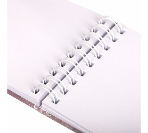 Скетчбук, белая бумага 120 г/м2 125х176 мм, 80 л., гребень, твердая обложка, BRAUBERG ART DEBUT, 112988