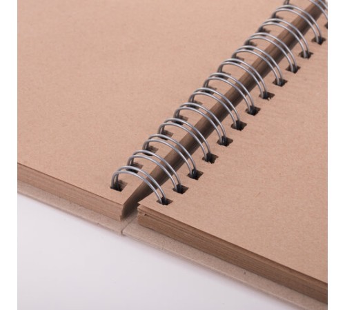 Скетчбук, крафт-бумага 80 г/м2, 195х195 мм, 120 л., гребень, твердая обложка, BRAUBERG ART DEBUT, 113000