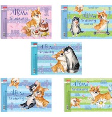 Альбом для рисования А4 24 л., спираль, обложка картон, HATBER, 205х290 мм, 