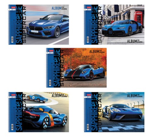 Альбом для рисования А4 32 л., спираль, обложка картон, HATBER, 205х290 мм, 