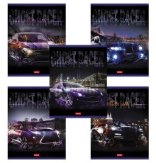 Тетрадь А5 48 л. HATBER скоба, клетка, выборочный лак, 