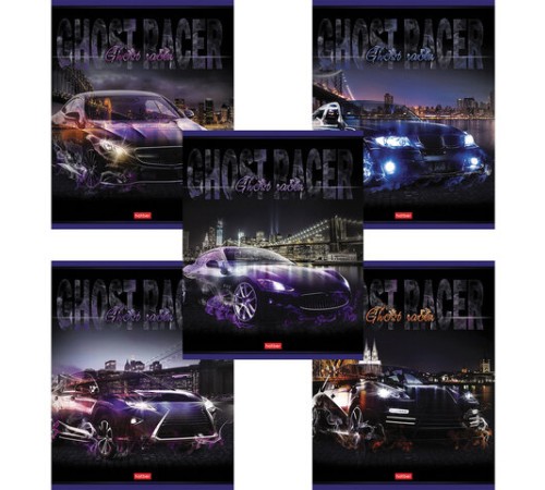 Тетрадь А5 48 л. HATBER скоба, клетка, выборочный лак, 