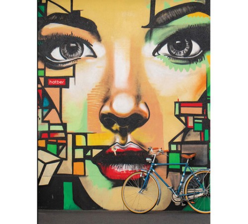 Тетрадь на кольцах А5 (175х220 мм), 160 л., картонная обложка, клетка, HATBER, 