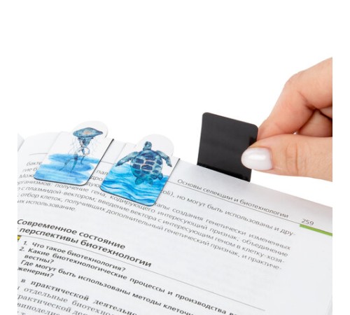 Закладки для книг МАГНИТНЫЕ c высечкой, 