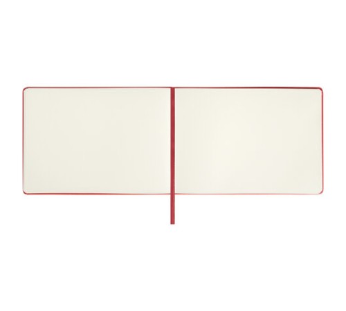 Скетчбук, слоновая кость 140 г/м2 210х148 мм, 80 л., КОЖЗАМ, резинка, BRAUBERG ART CLASSIC, красный, 113197