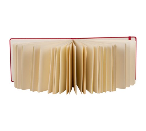 Скетчбук, слоновая кость 140 г/м2 210х148 мм, 80 л., КОЖЗАМ, резинка, BRAUBERG ART CLASSIC, красный, 113197