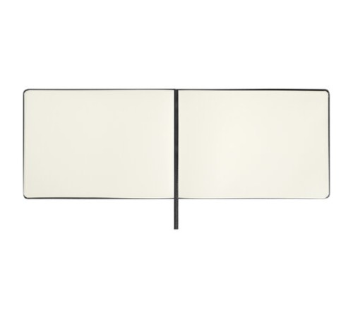 Скетчбук, слоновая кость 140 г/м2 210х148 мм, 80 л., КОЖЗАМ, резинка, BRAUBERG ART CLASSIC, черный, 113198