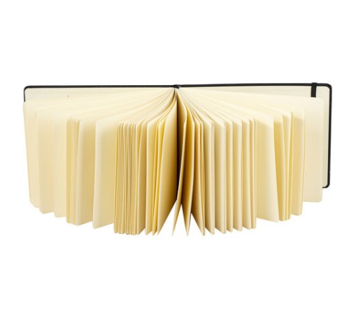 Скетчбук, слоновая кость 140 г/м2 210х148 мм, 80 л., КОЖЗАМ, резинка, BRAUBERG ART CLASSIC, черный, 113198