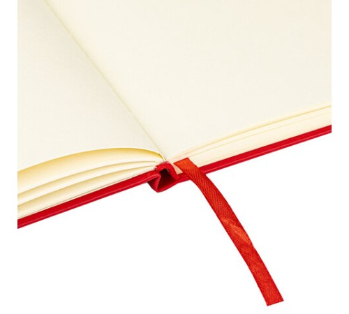 Скетчбук, слоновая кость 140 г/м2 210х297 мм, 80 л., КОЖЗАМ, резинка, BRAUBERG ART CLASSIC, красный, 113199