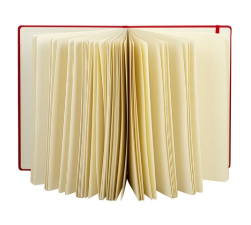 Скетчбук, слоновая кость 140 г/м2 210х297 мм, 80 л., КОЖЗАМ, резинка, BRAUBERG ART CLASSIC, красный, 113199