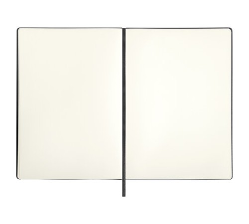 Скетчбук, слоновая кость 140 г/м2 210х297 мм, 80 л., КОЖЗАМ, резинка, BRAUBERG ART CLASSIC, черный, 113200