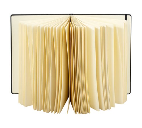 Скетчбук, слоновая кость 140 г/м2 210х297 мм, 80 л., КОЖЗАМ, резинка, BRAUBERG ART CLASSIC, черный, 113200