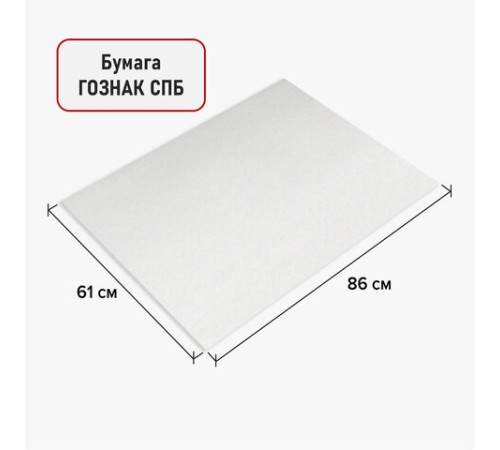 Бумага для акварели А1 (610x860 мм), 1 лист, 200 г/м2, ГОЗНАК СПб, зерно, BRAUBERG ART CLASSIC, 113207