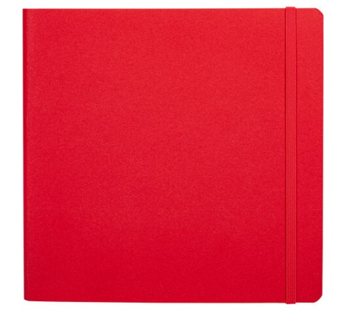 Скетчбук для акварели, 200 г/м2, 195х195 мм, среднее зерно, 20 л., сшивка, резинка, КРАСНЫЙ, BRAUBERG ART PREMIERE, 113258