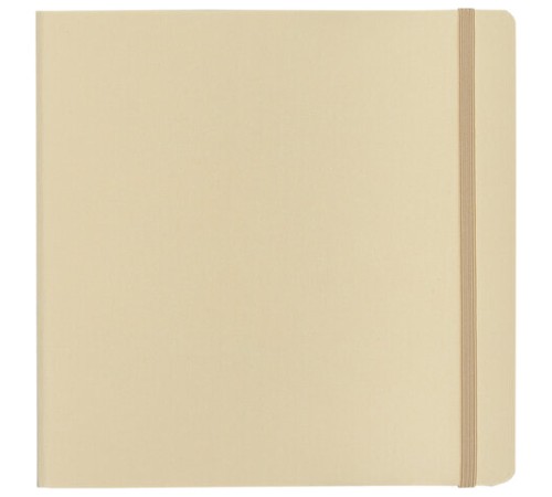 Скетчбук для акварели, 200 г/м2, 195х195 мм, среднее зерно, 20 л., сшивка, резинка, БЕЖЕВЫЙ, BRAUBERG ART PREMIERE, 113260