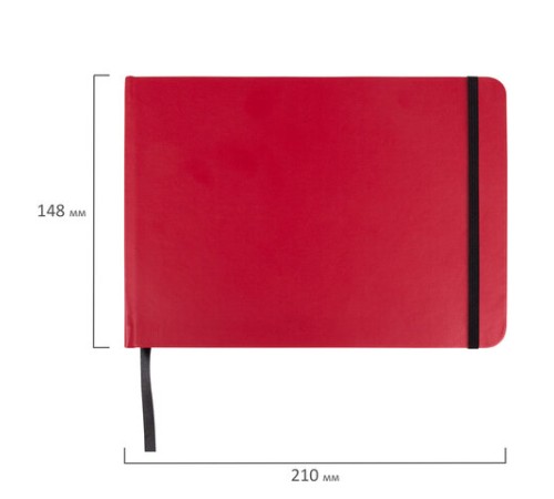 Скетчбук для акварели, 200 г/м2, 148х210 мм, среднее зерно, 40 л., КОЖЗАМ, резинка, BRAUBERG ART PREMIERE, 113265