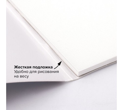 Альбом для акрила и масла, 300 г/м2, 270х390 мм, 10 листов, склейка, тиснение 