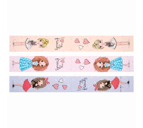 Закладки для книг с магнитом FASHION GIRLS, набор 6 шт., блестки, 25x196 мм, ЮНЛАНДИЯ, 113443