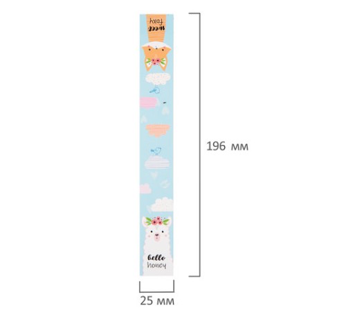 Закладки для книг с магнитом FUNNY ANIMALS, набор 6 шт., блестки, 25x196 мм, ЮНЛАНДИЯ, 113444