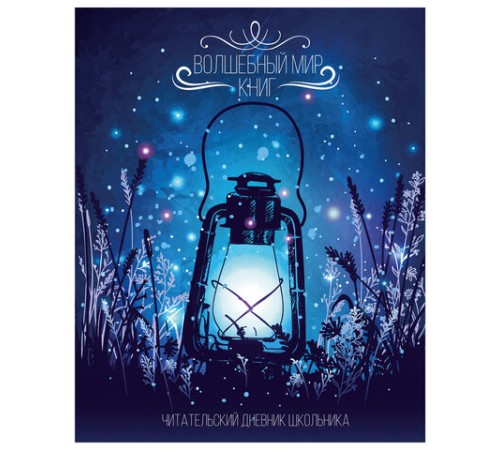 Дневник читательский А5, 40 л., скоба, обложка картон, с цветным блоком, ПИФАГОР 