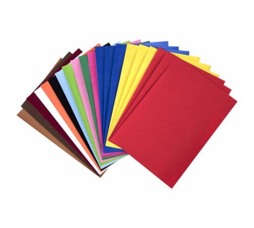 Цветная бумага А4 БАРХАТНАЯ, 20 листов 14 цветов, 110 г/м2, BRAUBERG, 113501