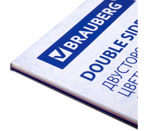 Цветная бумага А4 ТОНИРОВАННАЯ В МАССЕ, 48 листов 16 цветов, склейка, 80 г/м2, BRAUBERG, 113504