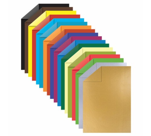 Цветная бумага А4 2-сторонняя газетная ВОЛШЕБНАЯ, 18 листов 18 цветов, скоба, ПИФАГОР, 200х280 мм, 