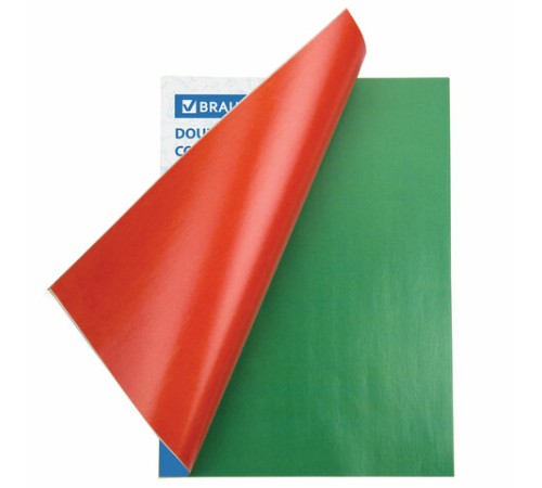 Цветная бумага А4 2-сторонняя мелованная, 32 листа 16 цветов, на скобе, BRAUBERG, 200х280 мм, 