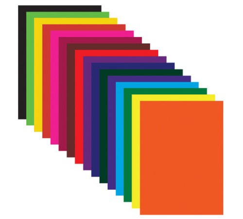 Цветная бумага А4 газетная, 16 листов, 16 цветов, на скобе, ПИФАГОР, 200х280 мм, 