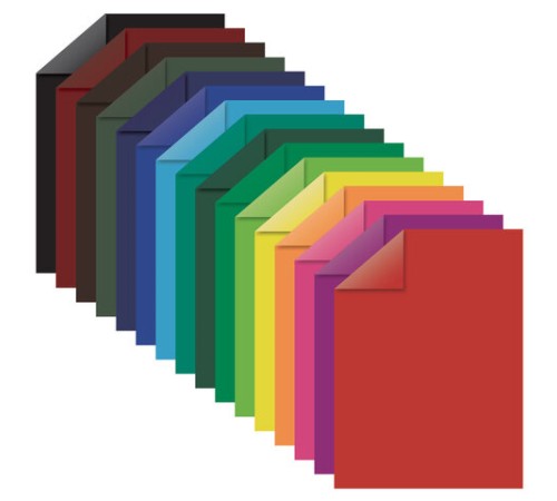 Цветная бумага А4 2-сторонняя газетная, 16 листов, 16 цветов, на скобе, ПИФАГОР, 200х280 мм, 