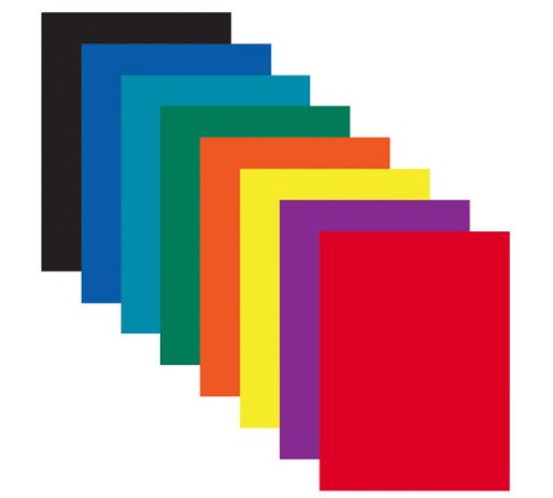 Картон цветной А4 МЕЛОВАННЫЙ, 16 листов, 8 цветов, в папке, ЮНЛАНДИЯ, 200х290 мм, 113549