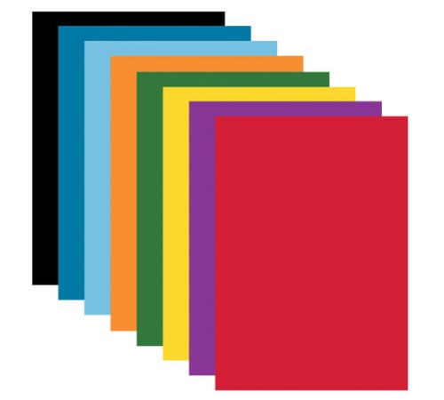 Картон цветной А4 МЕЛОВАННЫЙ, 24 листа, 8 цветов, в папке, BRAUBERG, 200х290 мм, 