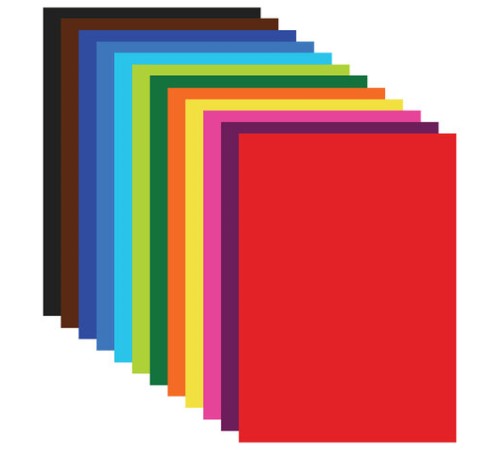 Картон цветной А4 МЕЛОВАННЫЙ, 48 листов, 12 цветов, склейка, BRAUBERG, 200х290 мм, 113552