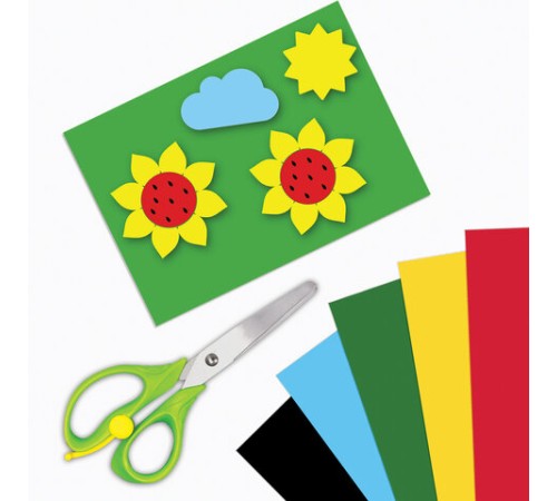 Картон цветной А4 немелованный, 10 листов, 10 цветов, в папке, ЮНЛАНДИЯ, 200х290 мм, 