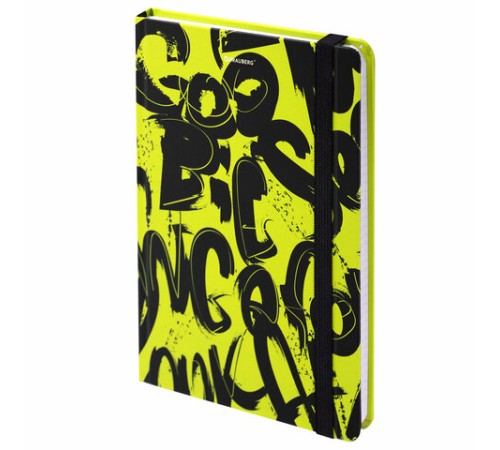 Блокнот с резинкой в клетку 96 л., А5 (145х203 мм), твердая обложка, BRAUBERG, 