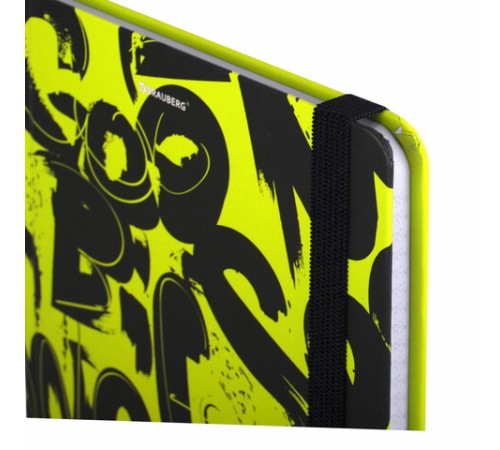 Блокнот с резинкой в клетку 96 л., А5 (145х203 мм), твердая обложка, BRAUBERG, 