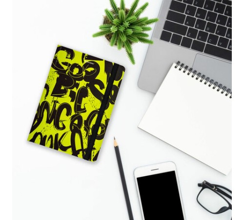 Блокнот с резинкой в клетку 96 л., А5 (145х203 мм), твердая обложка, BRAUBERG, 