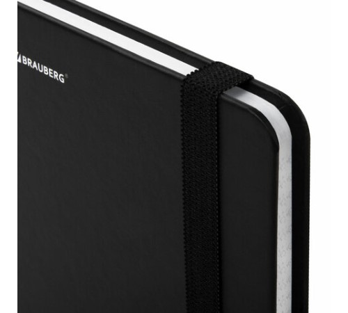 Блокнот с резинкой в клетку 96 л., А5 (145х203 мм), твердая обложка, BRAUBERG, 