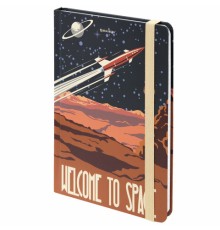 Блокнот с резинкой в клетку 96 л., А5 (145х203 мм), твердая обложка, BRAUBERG, 