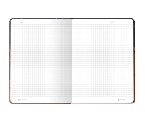 Блокнот с резинкой в клетку 96 л., А5 (145х203 мм), твердая обложка, BRAUBERG, 