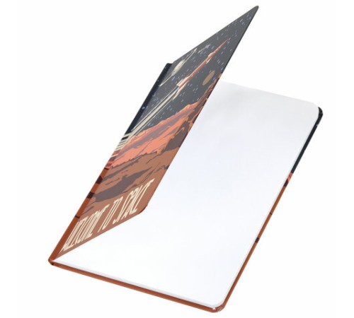 Блокнот с резинкой в клетку 96 л., А5 (145х203 мм), твердая обложка, BRAUBERG, 