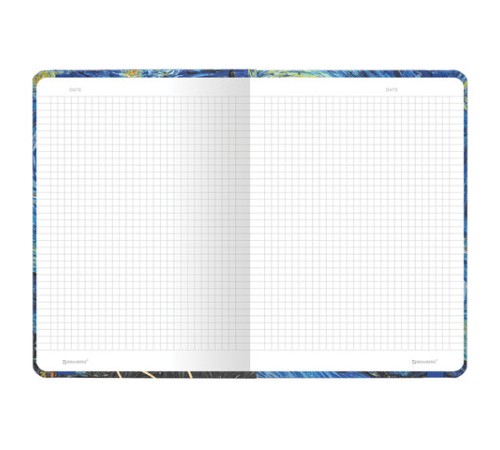 Блокнот с резинкой в клетку 96 л., А5 (145х203 мм), твердая обложка с фольгой, BRAUBERG, 